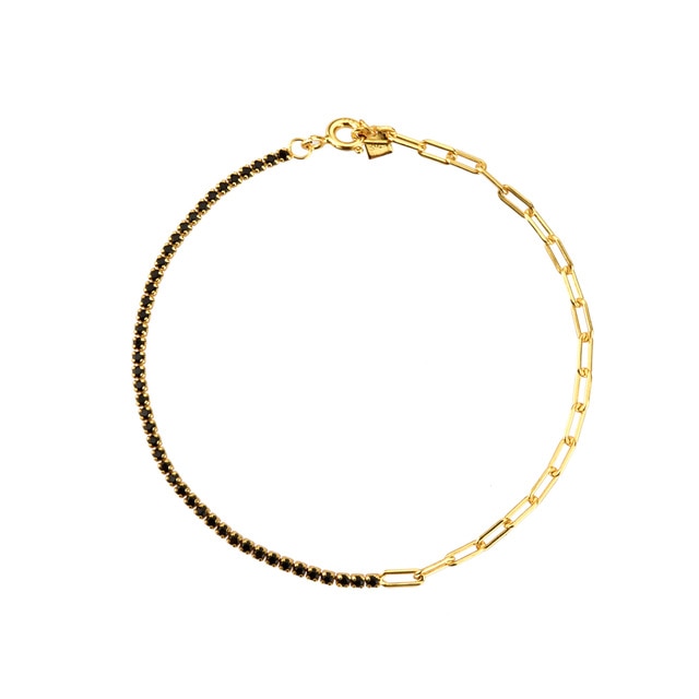 Double Style Sterling Silver Link Bracelet