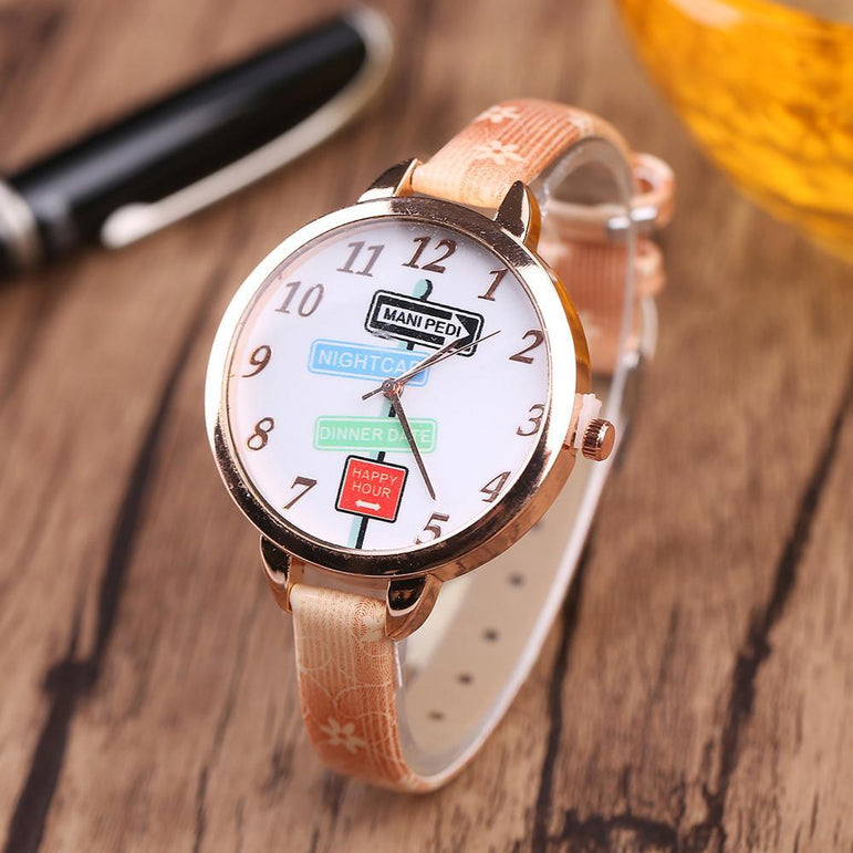 Indicator Pattern Casual Quartz Wrist Watch