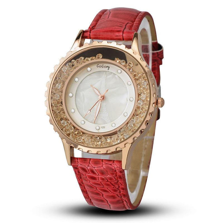 Bling Effect Diamond Rose Gold Watch