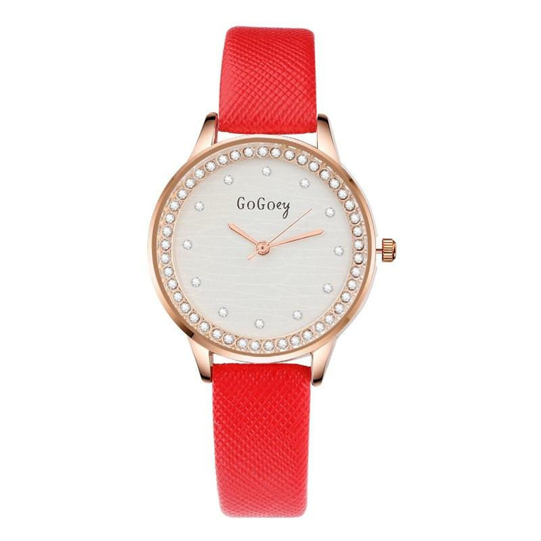Luxury Diamond Leather Watch