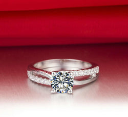 Four Claw Engagement Ring Micro Pave Models