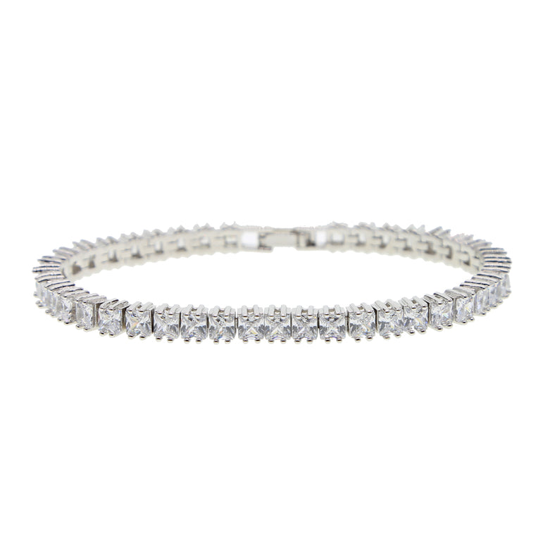 Square Paved Tennis Bracelet