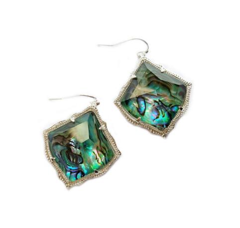 Kite Style Abalone Dangle Earring