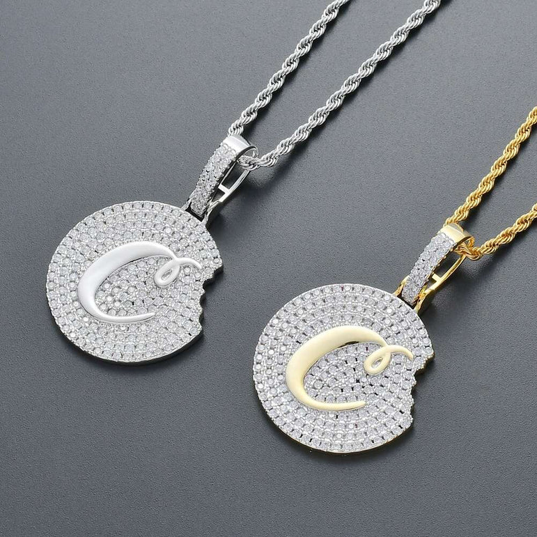 Hip Hop Cookie Diamonds Pendant Necklace