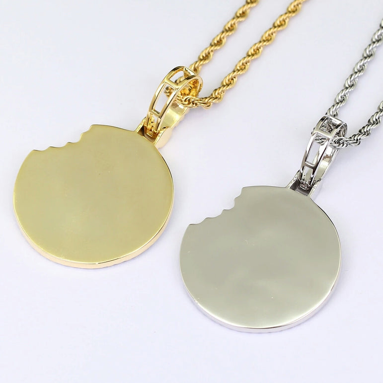 Hip Hop Cookie Diamonds Pendant Necklace