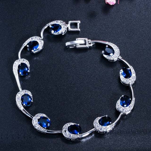 Moissanite Gemstone Charm Bracelet