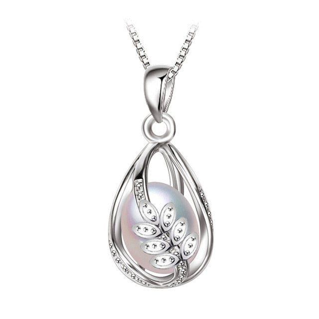 Freshwater Pearl Cage Pendant Necklace