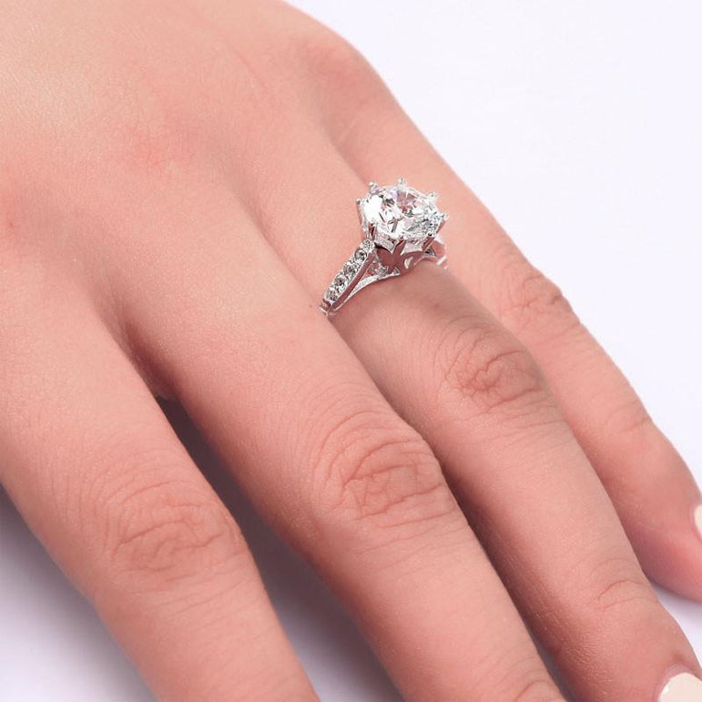 2ct Round Cut Simulated Diamond Engagement Ring