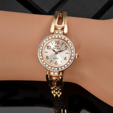Soxy Bracelet Women Luxury Rhinestone Watch
