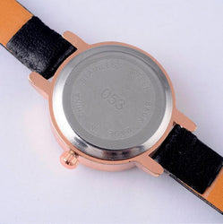 Gogoey Rhinestone Leather Small Band Watch