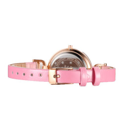 Rose Gold Diamond Small Leather Watch