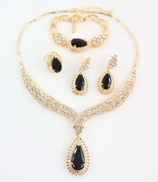 Africa Crystal Black Gem Necklaces