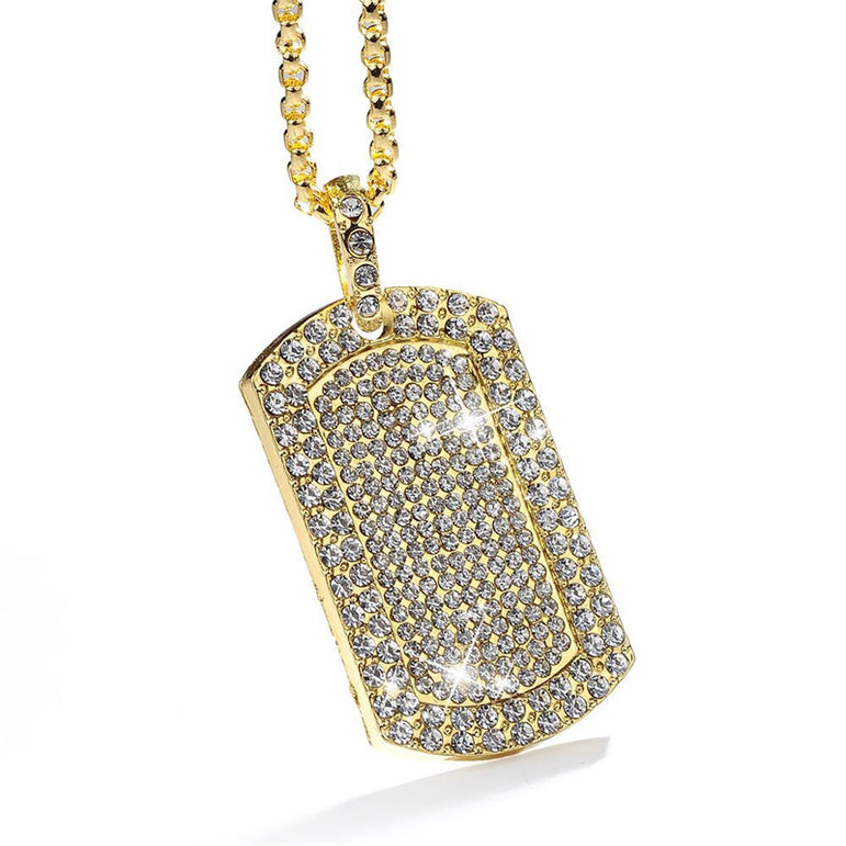 Bling Bling Dog Tag Necklace