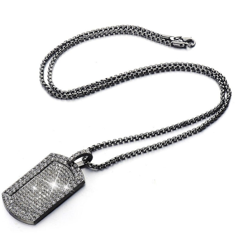 Bling Bling Dog Tag Necklace